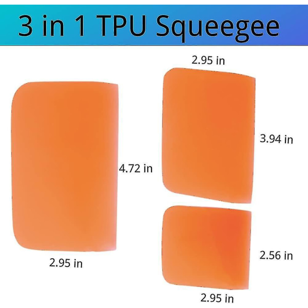 Tpu Squeegee 3 i 1 Olika Storlekar För Bil Anti-scratch Rub