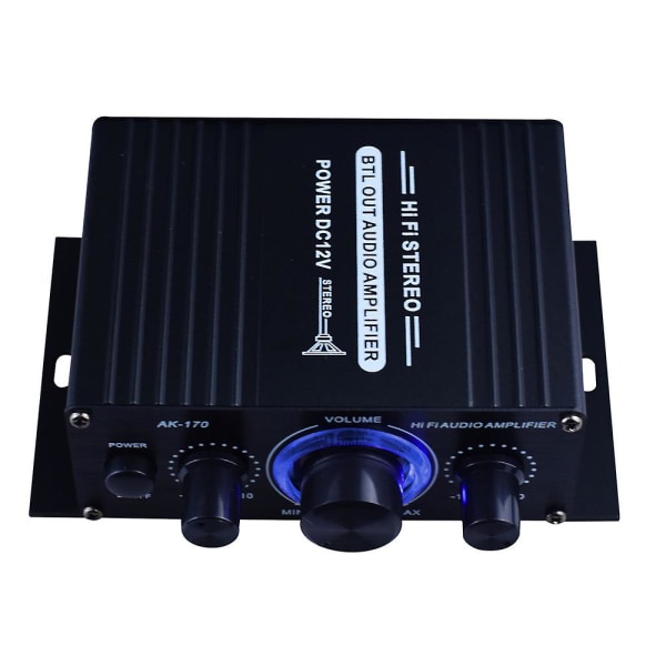 Ak170 Mini Audio Power Amplifier Bærbar Lydforsterker Høytalerforsterker for Bil og Hjem
