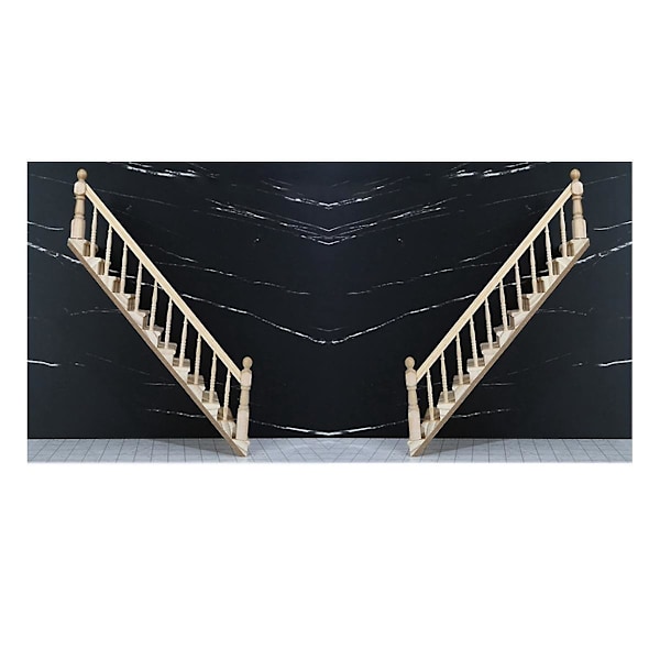 1:12 Miniature Tilbehør Højre Trappe Gelænder Træ Møbler Legetøj Børn Gave Jul M