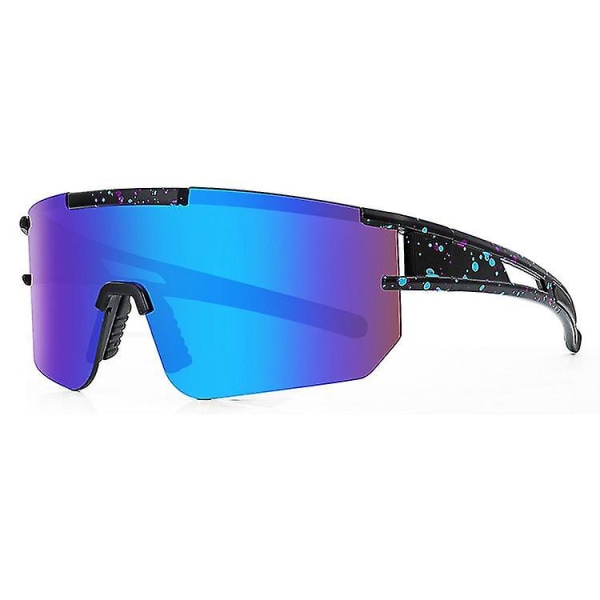 Cycling Glasses Polarized Outdoor Sports Electroplating Polarized Sunglasses 1 Piece Blue Zinuo Boutique