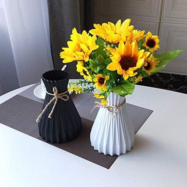 Vase Dekorativ Vase til Bryllupper, Festivaler og Fester 17 * 10 * 7cm Sort 2 Stk black