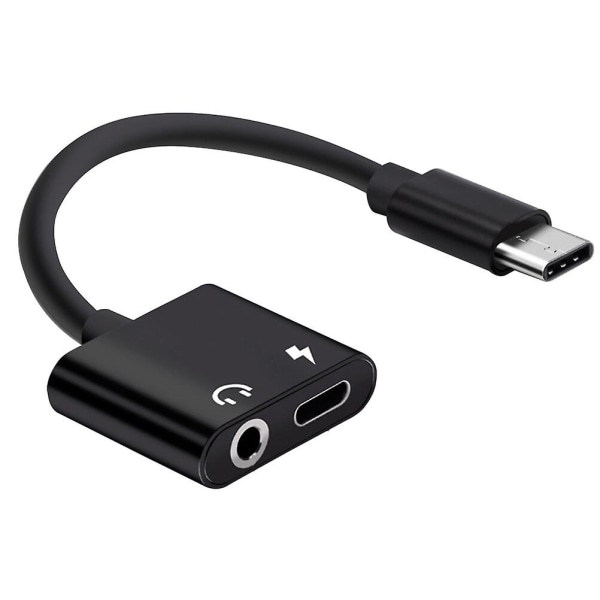 USB Type-C - 3,5 mm äänensovitinjohto 2-in-1 Type-C - 3,5 mm liitäntä stereokuulokkeille ja mikrofonille Aux-muunnin lataussovitin Pixel 2/2 XL/ Huaw