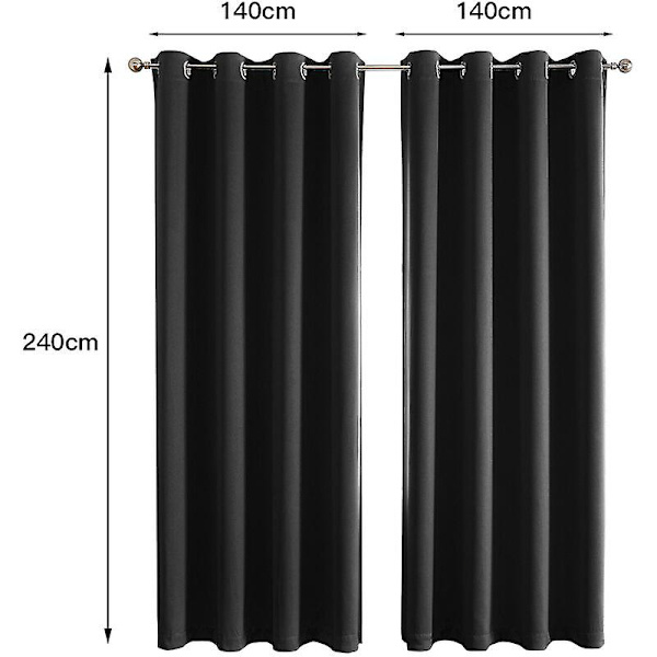 2 kpl lämpöverhoja 140*240cm musta