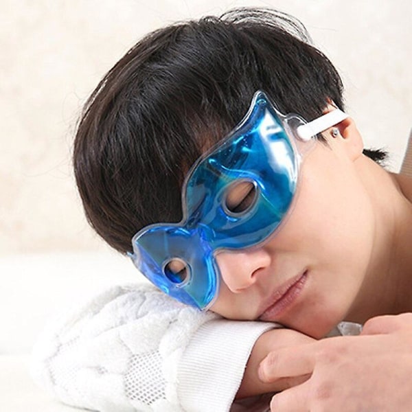 1 stk genanvendelig gel øjenmaske til kold terapi Beroligende afslappende skønhedsgel øjenmaske
