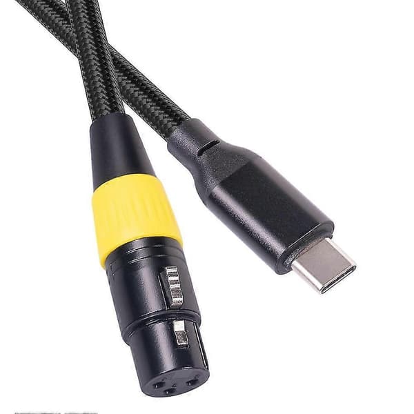 USB-C til XLR Hun-kabel Type-C Han til 3-polet XLR Hun Mikrofon Computer Lyd Data Kabel 3 Meter