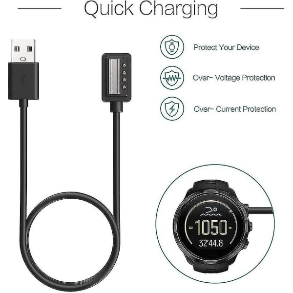 Lader kompatibel med Suunto 9, D5, Spartan Ultra Hr, Spar