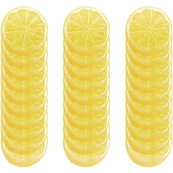 30 stk. kunstige citroner i plast - realistiske, livagtige citroner Yellow*30PCS