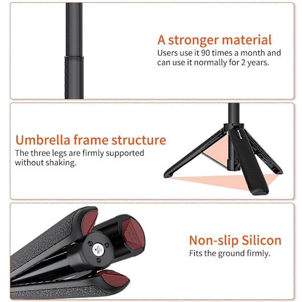 PULUZ Action Kamera Forlænger Tripod Selfie Stick Stativ til GoPro