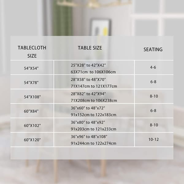 Rektangulær Dug - 60 x 84 Tommer - Plet- og Rynkebestandig