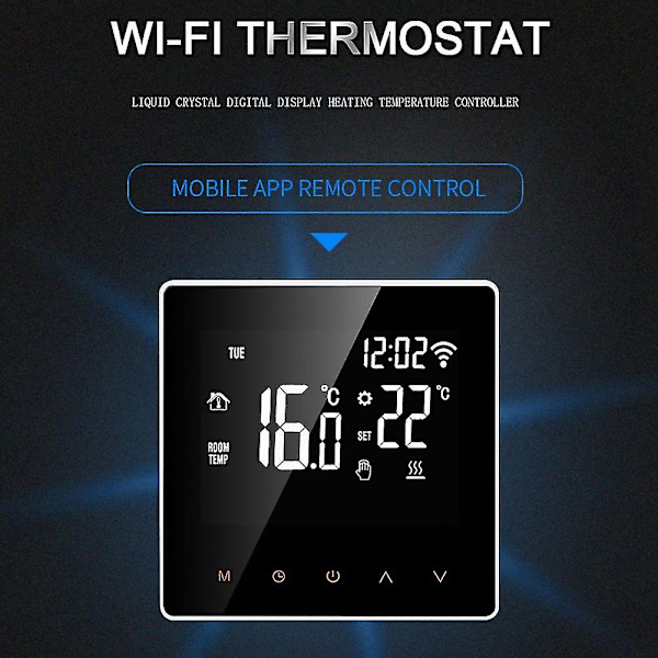 Tuya Wifi Älykäs Lämpötila-anturi, 3a LCD Sähköinen Lattialämmitys Vesi/kaasu Kattila Kaukosäädin Go:lle