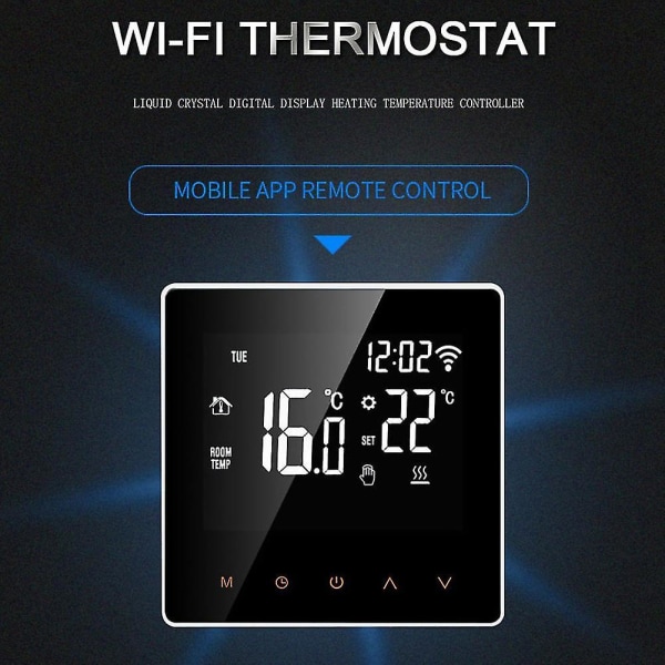 Tuya Wifi Smart Termostat, 3a Lcd Elektrisk Golvvärme Wa