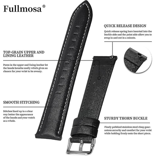 14mm Armbands för Kvinnor och Män, Snabbkoppling Bytband Med