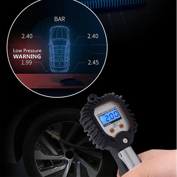 Digital Däckpump med Tryckmätare Automatisk Luftpumpverktyg