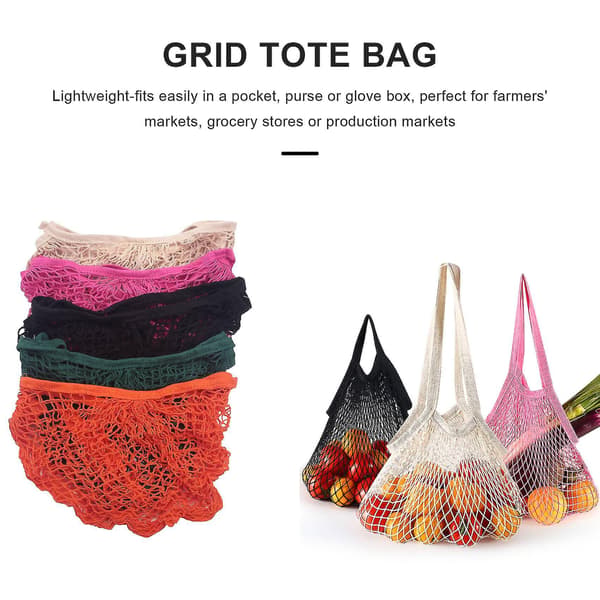 Bærbar/gjenbrukbar/vaskbar Mesh String Izer Håndveske Net Tote (