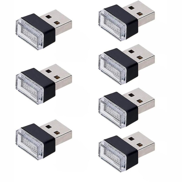 7 st bilar USB-belysning USB-innerbelysning LED-ljus bil