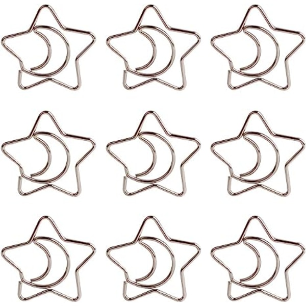 Rurili Kreative Metal Måne og Stjerneformet Papirclips Specialformet El
