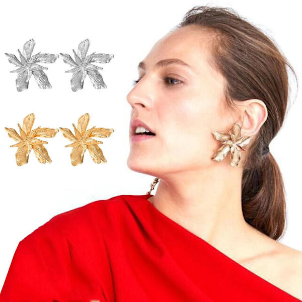 Unikke Oversize Blomster Dangle Drop Øreringe Smykker Gaver Til Kvinder Damer