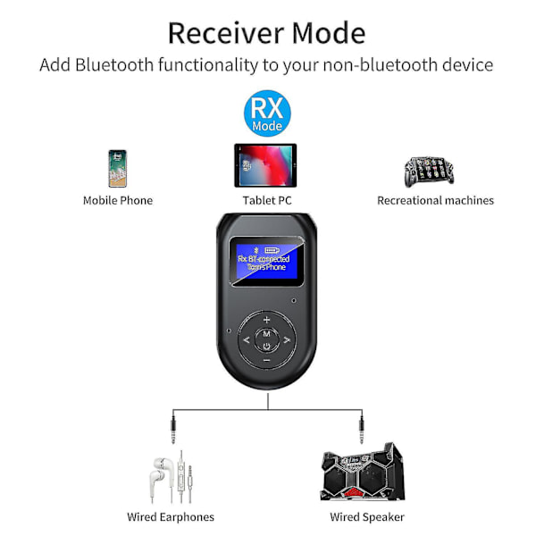 Bt-11 Bluetooth-adapter 5.0 Bluetooth-mottaker-sender Fire-i-ett lydadapterkilde