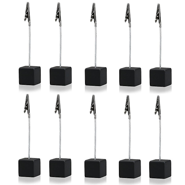10 stk. terningformet memo fotoholder papir noteklemme kontor memo