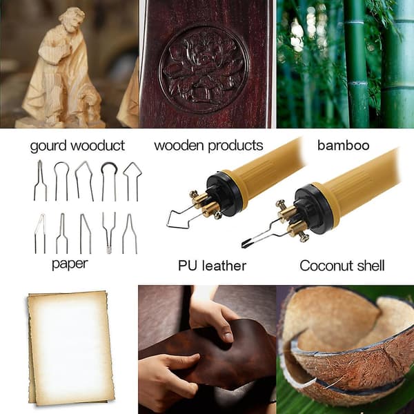 10 st 1 mm diameter svetsningstrådspetsar set träbränning pyrografi penna brännare maskin tillbehör