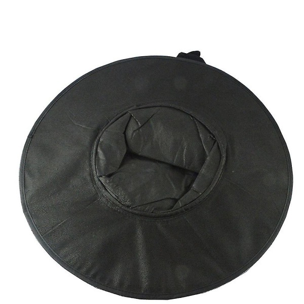 Sort Flanel Rose Hat Dans Party Performance Hat Halloween Magic Hat Heks Hat