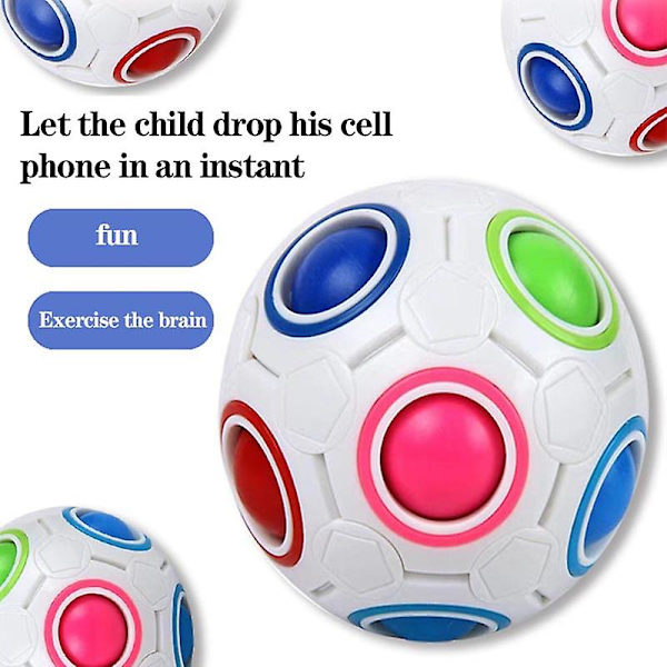 Magisk Rubix Rainbow Ball Cube Speed Fotboll Pussel Leksaker