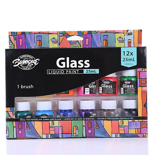 Multifunktionell Färg Ljus Färg Målnings Pigment För Tyg Sten Glas 12x