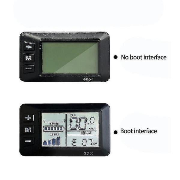 Ebike 24v 36v 48v Jn Lcd Gd01 Display Vattentät För Jn Cont