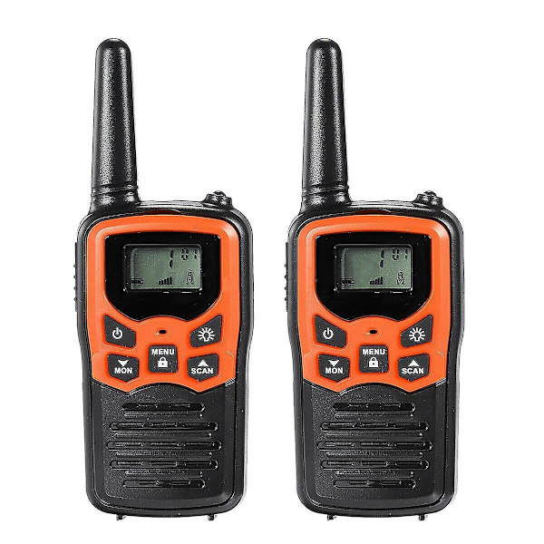 2 stk. håndholdt walkie talkie radio 22 kanaler sæt 10 km Uhf 400-470 Mhz dual band lang rækkevidde kommun
