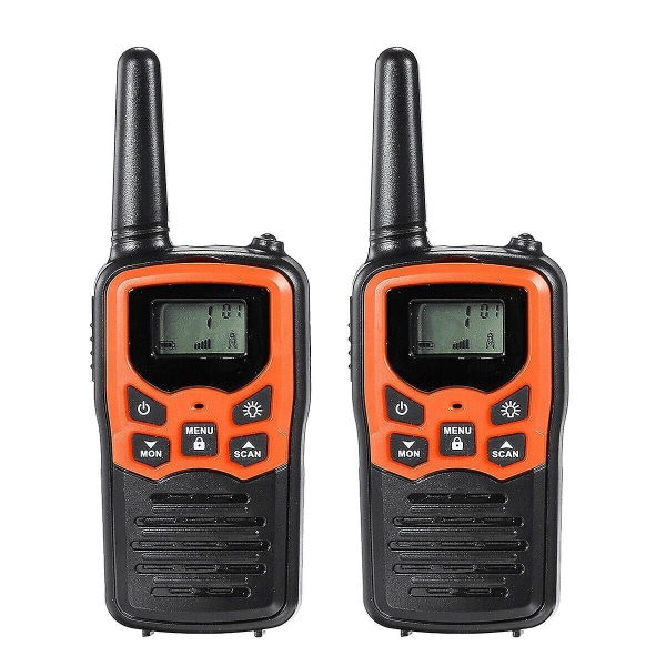 2 stk håndholdt walkie talkie radio 22 kanaler sæt 10 Km Uhf 400-470 Mhz Dual Band Long Range Commun.