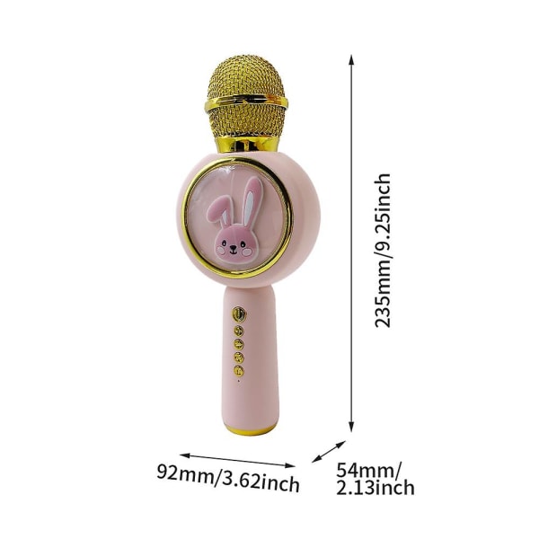 Barnemikrofon Lydendring TF-kort Bluetooth-kompatibel USB-oppladbar