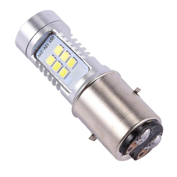 H6 Double Claw Motorcykel 3030 21smd Led Forlygte Hovedlygte Lampe Pære 1200lm Hvid 21w