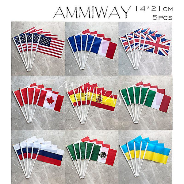 14x21cm 5 st flaggor för små nationer i Azerbajdzjan