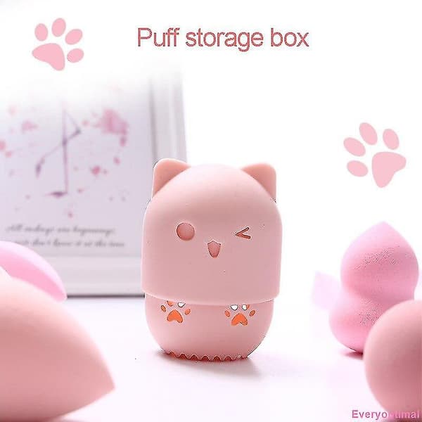 Hot Face Powder Puff Holder Sponge Box Makeup Egg Drying Case Portable Soft