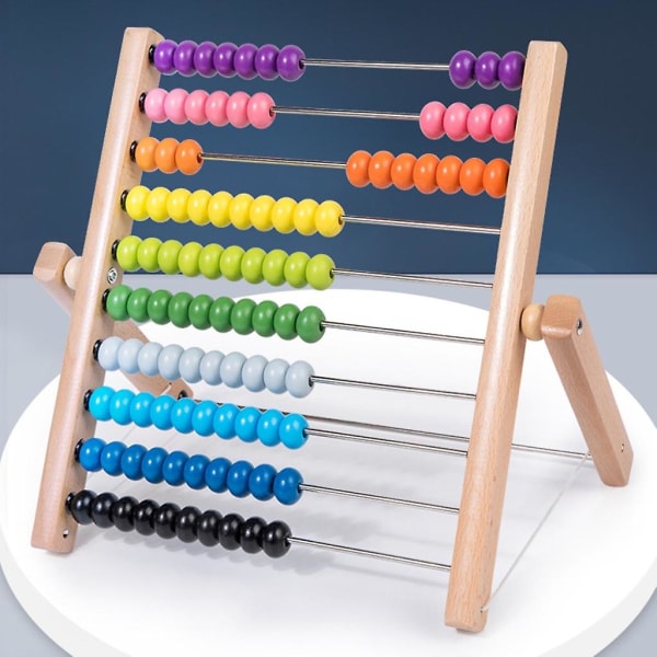 Puinen abacus matemaattinen laskentalelu 100 helmellä, oppimisnumero toddler