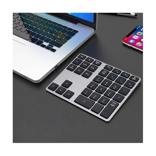 Bluetooth numerisk tastatur, 35 taster Trådløst numerisk tastatur, bærbart slankt Bluetooth numerisk tastatur for bærbar datamaskin, ,