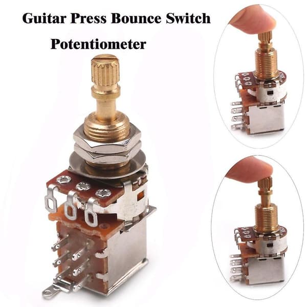 Push Pull Potentiometer / Switch Potentionmeter Elektrisk Guitar Volumen Golden B500k
