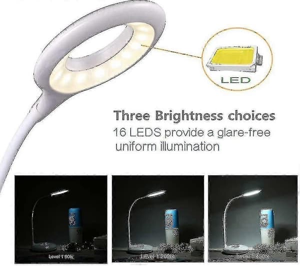 Barnes skrivebordslampe dimbar leselampe USB-lading