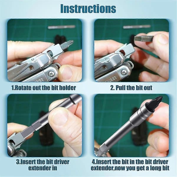 Bit Driver Extender Tilleggsutstyr for Multiverktøy, 1/4 TOMMERS Hex Bits Adapter for , Surge, Wave Plus