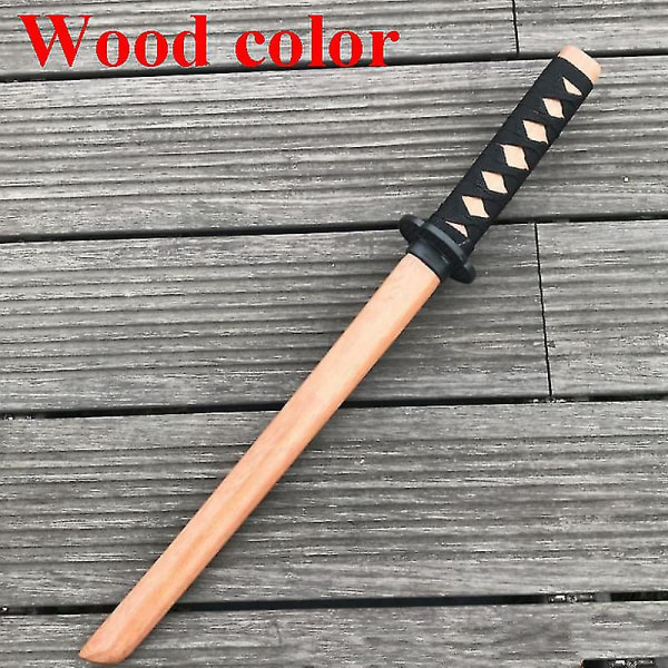 60cm Träsvärd Katana Leksakssvärd Cosplay Rekvisita Personlig Samling Hantverk Barn Leksakssvärd Aikido Demon Slayer Abu-abu Tua