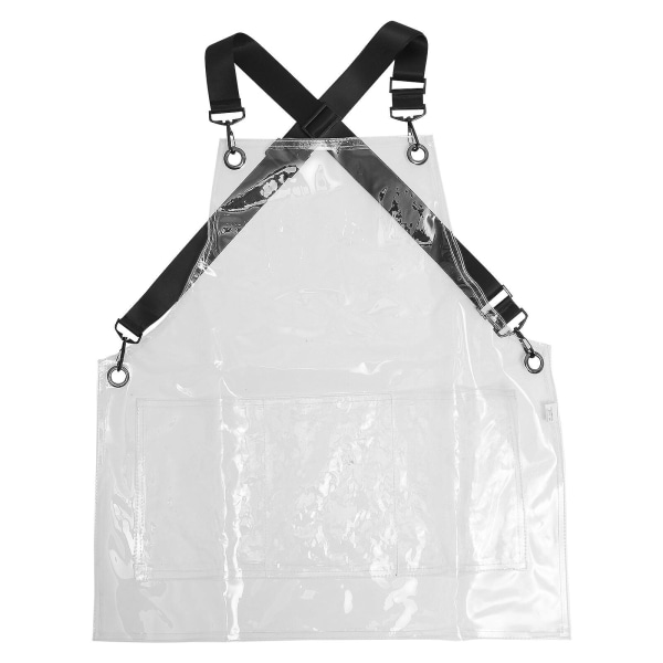 Barber Apron Frisør Transparent Forklæde Justerbar Kryds