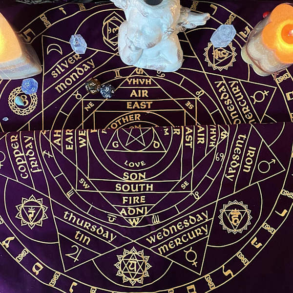 Magisk Tarot-dug, Læsning af Tarot-dug - Divination Tarot-dug Gobelin, Spirituelt Tarot-tilbehør til boligindretning