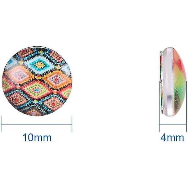 200 stk. dekorative mosaik cabochoner til håndværk og smykker