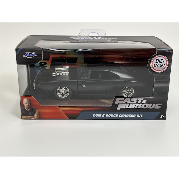 Fast and Furious Doms Dodge Charger R/T Mat Sort 1:32 Skala Jada 253202000 97214