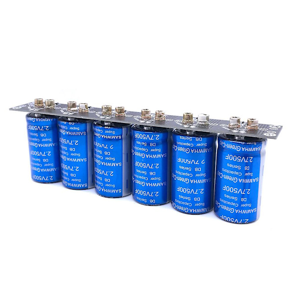 Farad Kondensator 2.7v500f 6 st/1 set Super Kondensator, Bilkondensator Med Skyddskort