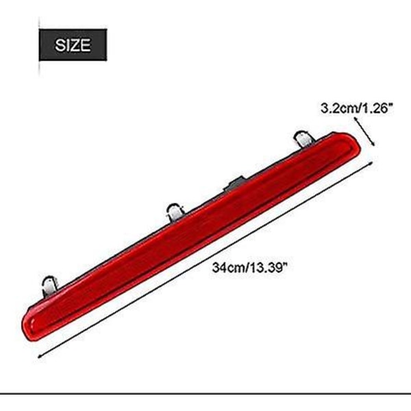 Rød LED-baglygte, højt niveau bremselygte til T5 Multivan Transporter 03-15 Oem: 7e0945097a/7e0945097c1pcsrød