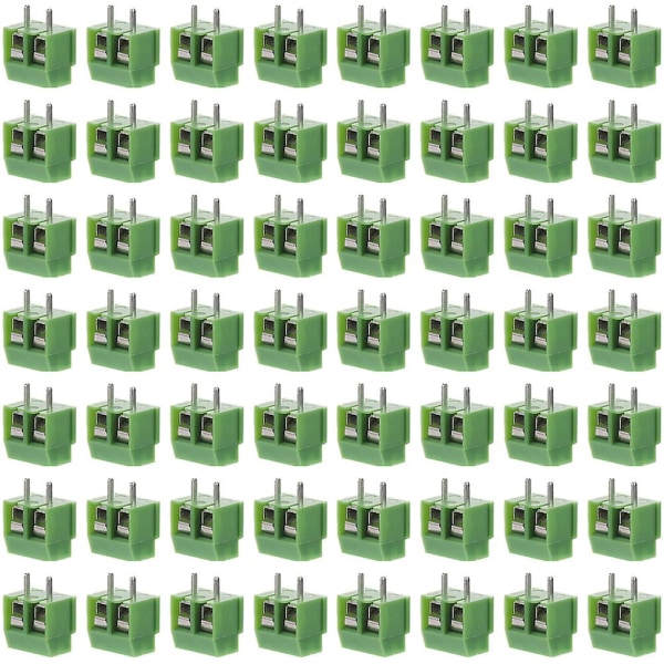 80 st Terminalblock Elektriska 2-stiftskontakt Elektrisk Terminalblock Pcb Terminalblock 2-stifts