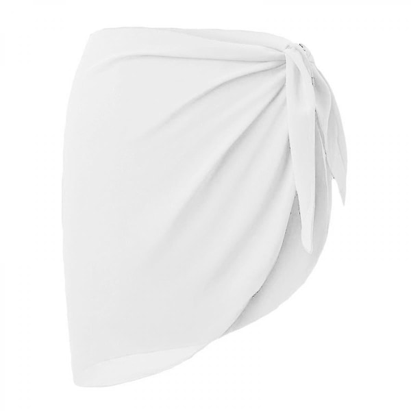 Wekity cover för kvinnor sommar strandomlottkjol Badkläder Bikinitäckningar (vit)