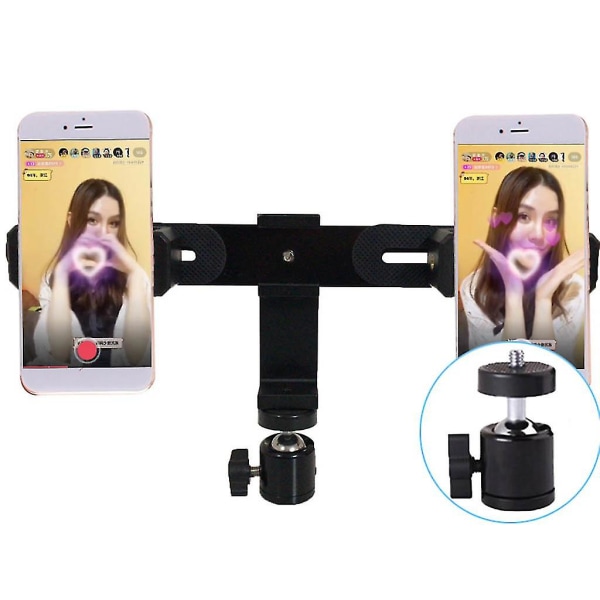 Influencers Internet Celebrity Dobbelt Telefonholder Til Selfie Stick Stativ