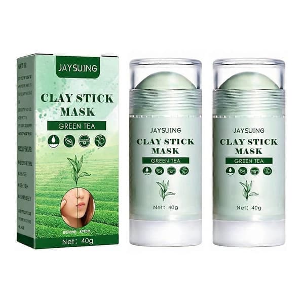 1-3x Grønn Te Maske Solid Rensemaske Leirmaske For Menn Og Kvinner Hudormfjerner 2pcs
